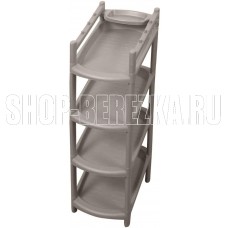 HOMVER Рамбай для обуви узкая 4 полки, 255х415х810мм (серый) 221307135/04