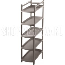 HOMVER Рамбай для обуви узкая 5 полок, 255х415х1050мм (серый) 221307235/04