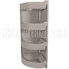 HOMVER Венге универсальная угловая 4-секционная, 325х325х865мм (серый) 221308135/04