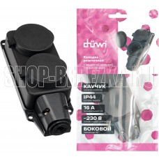 DUWI (27461 2) Колодка каучуковая, 2 гнезда, с заземлением, с защитной крышкой DUWI (27461 2) Колодка каучуковая, 2 гнезда, с заземлением, с защитной крышкой