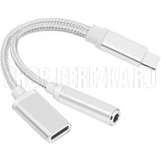 АТОМ (31043) USB Type-C-3,5 Jack/USB Type-C, серебряный АТОМ (31043) USB Type-C-3,5 Jack/USB Type-C, серебряный