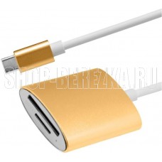 АТОМ (31050) USB Type-C-Micro SDTF, золотой