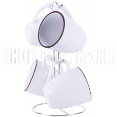 KELLI 400 Набор керамическиx кружек из 4 предмета на подставке KL-400 (1x6) KELLI 400 Набор керамическиx кружек из 4 предмета на подставке KL-400 (1x6)