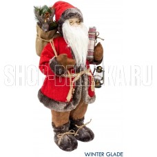WINTER GLADE Фигурка Дед Мороз 60 см в очках (красный) M2160