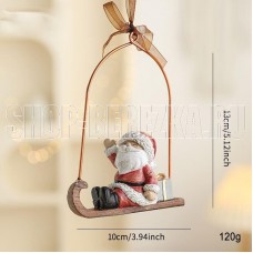 МИРРЭЙ Новогодняя елочная игрушка из полирезины Санта 14,5*9,7*4 см (4630615517158)