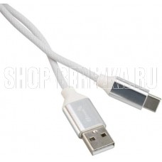 ELTRONIC USB кабель для USB Type-C 1.0м ( 1-25) 3A/60W TPE оплетка (белый) в пакете ELTRONIC USB кабель для USB Type-C 1.0м ( 1-25) 3A/60W TPE оплетка (белый) в пакете