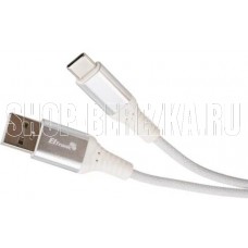 ELTRONIC USB кабель для USB Type-C 1.0м ( 1-33) 3A/60W TPE оплетка (белый) в пакете ELTRONIC USB кабель для USB Type-C 1.0м ( 1-33) 3A/60W TPE оплетка (белый) в пакете