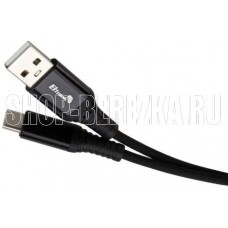 ELTRONIC USB кабель для USB Type-C 1.0м ( 1-34) 3A/60W TPE оплетка (черный) в пакете