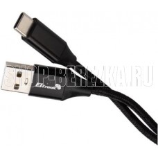 ELTRONIC USB кабель для USB Type-C 1.0м ( 1-42) 3A/60W TPE оплетка (черный) в пакете