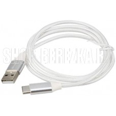 ELTRONIC USB кабель для USB Type-C 2.0м ( 1-27) 3A/60W TPE оплетка (белый) в пакете
