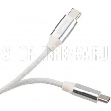 ELTRONIC Кабель Type-C to Type-C 1.0м ( 1-29) 3.0A/60W TPE оплетка (белый) в пакете