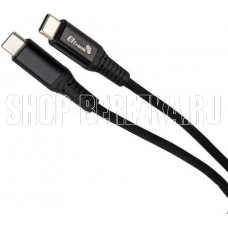 ELTRONIC Кабель Type-C to Type-C 1.0м ( 1-38) 3.0A/60W TPE оплетка (черный) в пакете