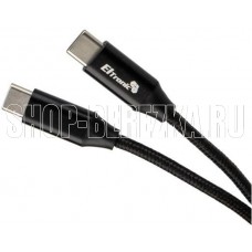 ELTRONIC Кабель Type-C to Type-C 1.0м ( 1-46) 3.0A/60W TPE оплетка (черный) в пакете ELTRONIC Кабель Type-C to Type-C 1.0м ( 1-46) 3.0A/60W TPE оплетка (черный) в пакете