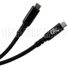 ELTRONIC Кабель Type-C to Type-C 2.0м ( 1-58) 240W нейлоновая оплетка (черный) в пакете