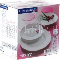 LUMINARC ДИРЕКТОР БЕЛЫЙ (ЭВРИДЕЙ) столовый наб. 18 предметов Q9318