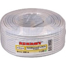 REXANT (01-5101-3) ШТЛП-4 ССА белый 4 жилы 100м