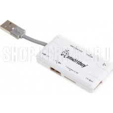 SMARTBUY (SBRH-750-W) хаб + картридер белый