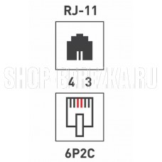 PROCONNECT (03-0001-4) Розетка телефонная внешняя, 1 порт RJ-11(6P-2C), категория 3 (50 шт. /уп. )
