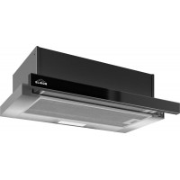 Elikor Интегра GLASS 45Н-400-В2Д нержавеющая сталь/стекло черное
